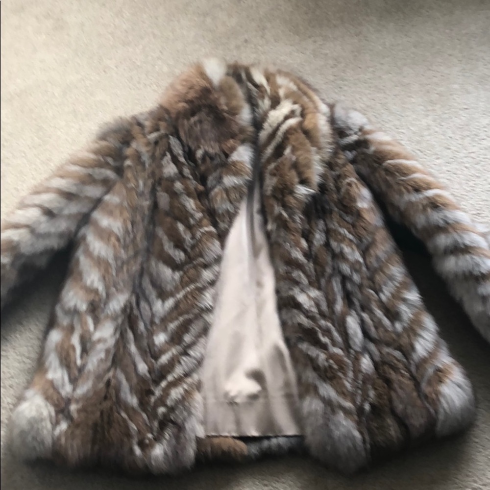 Vintage Genuine rabbit fur coat.